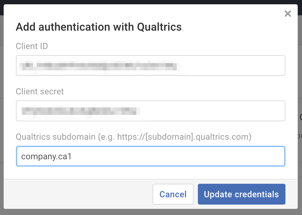 Add_authentication_credentials_from_Qualtrics_into_Tethr___Qualtrics_integration_with_Tethr_blurred.png