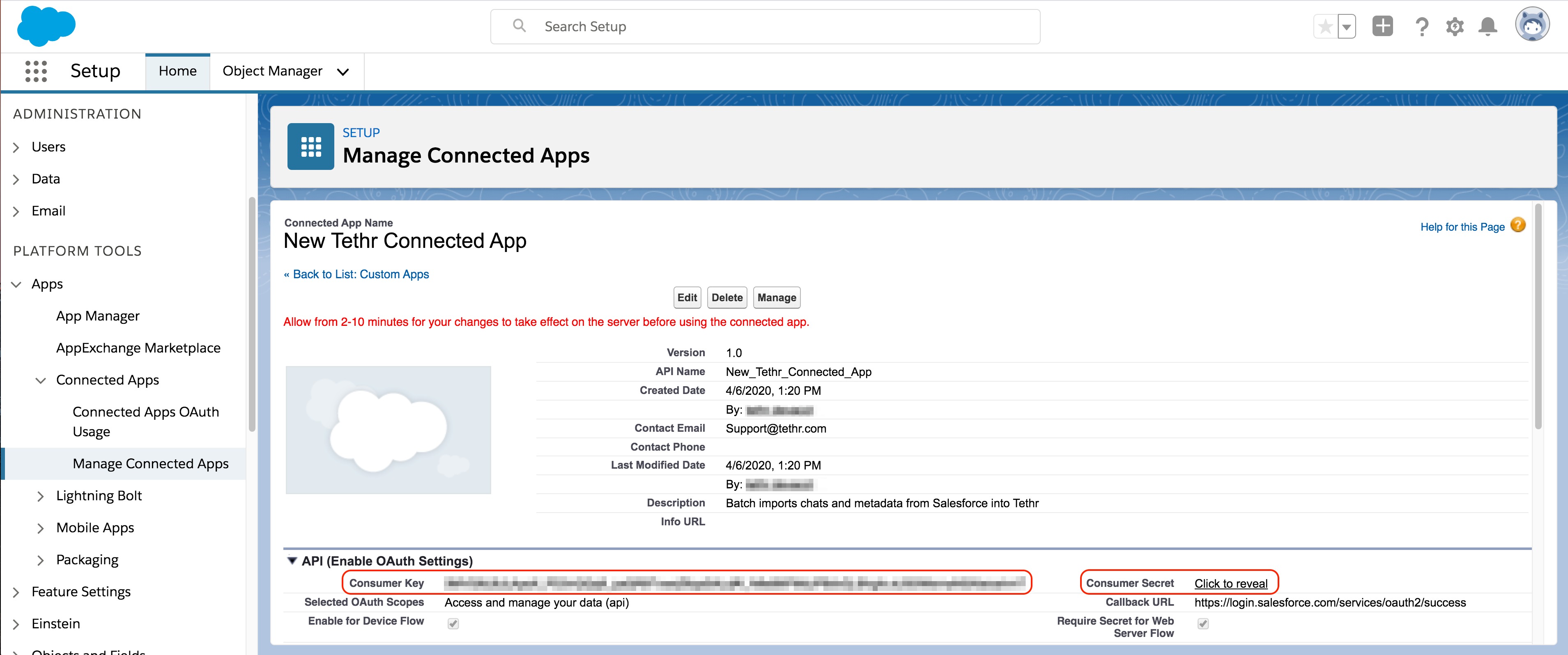 Select_Continue_to_create_your_new_Tethr_Connected_App_in_Salesforce_and_grab_the_credentials_you_ll_need_to_provide_to_Tethr___Customer_integrations_support_blurred.png